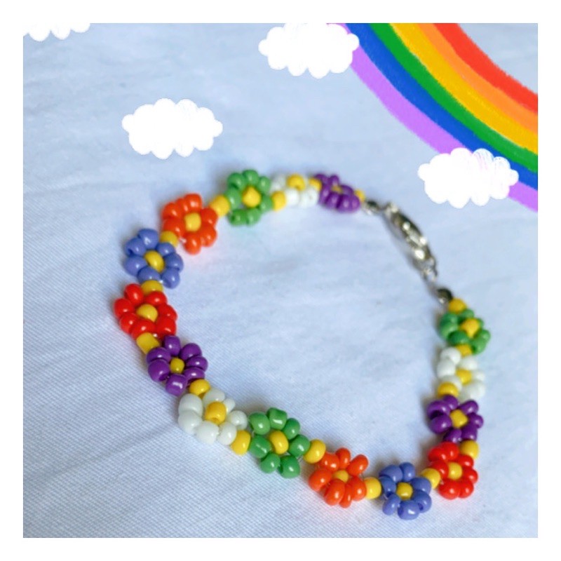 Rainbow Abriana Bead Bracelete
