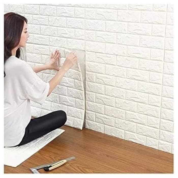 Wallpaper Tekstur 3d Foam Panel Motif Batu Bata Brick Texture Shopee Indonesia