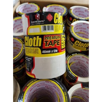 

➹ Cloth Tape Nachi / Lakban Kain Nachi Premium 46mm x 12m Putih - Putih ☝