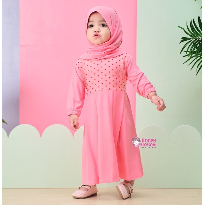 HONEYBLOSSOM gamis bayi perempuan polos / gamis bayi perempuan 6 12 bulan alesha