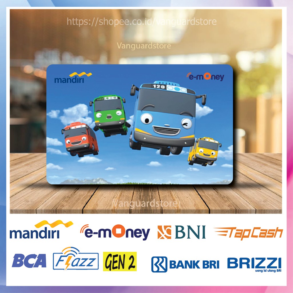 KARTU E MONEY E TOLL TAYO THE LITTLE BUS KARTUN MOVIE 10 EMONEY MANDIRI FLAZZ BCA BNI TAPCASH BRIZZI