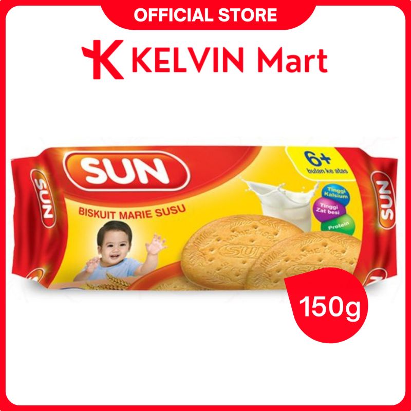 

SUN Marie Biscuit Sun Rasa Susu Pck 150g | KELVIN Mart