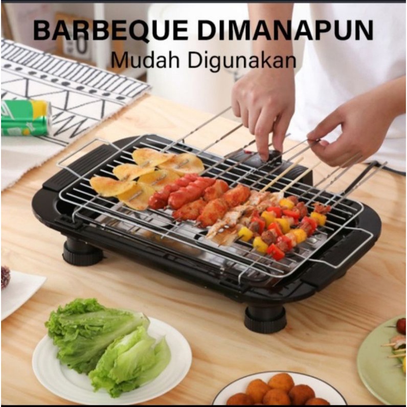 electric barbeque grill panggangan listrik bbq portable / pemanggang sate listrik bbq