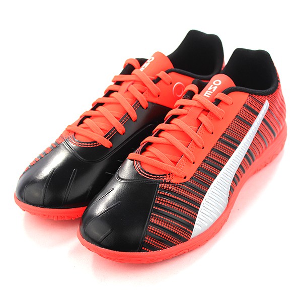 SEPATU FUTSAL PUMA ONE 5.4 IT BLACK NRGY RED SILVER