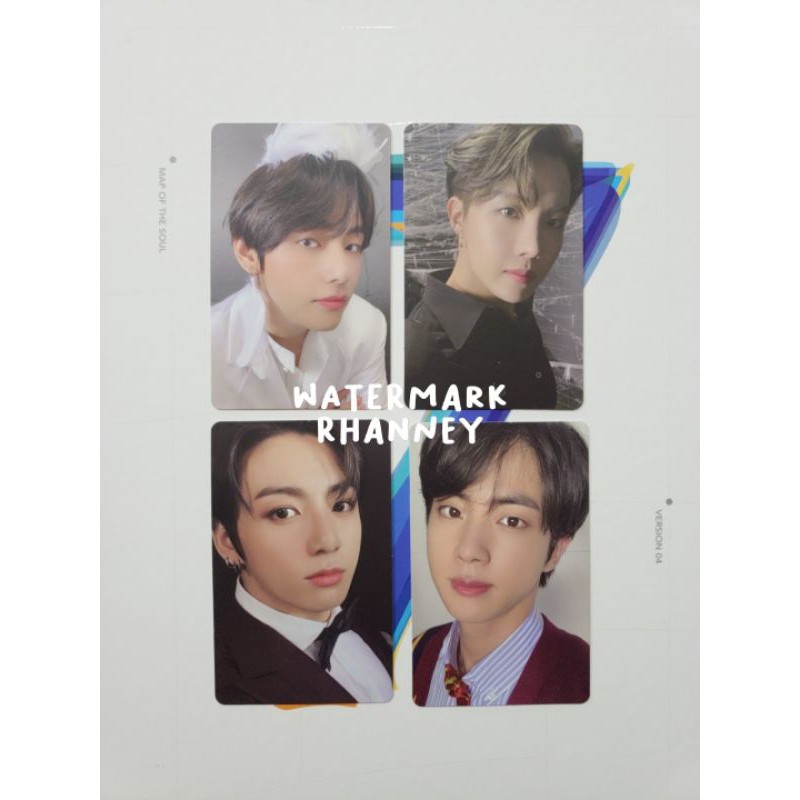 Photocard BTS mots 7 [versi 1 2 3 4] Taehyung Jungkook Jhope Jin