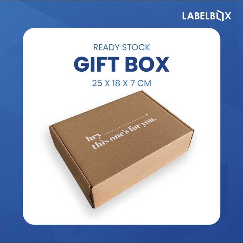 

Gift Box 25x18x7 CM, Kardus Cokelat Hadiah Hampers Parcel Bahan Corrugated Lebaran