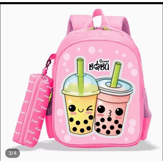 abel shop - Tas anak sekolah - Tas Ransel Anak - Karakter kartun Boba terbaru 2022 untuk TK &amp; SD 1-4 bisa bayar di tempat ( COD ) tas ransel boba gelas tas boba viral tas boba kekinian tas ransel boba anak perempuan laki-laki