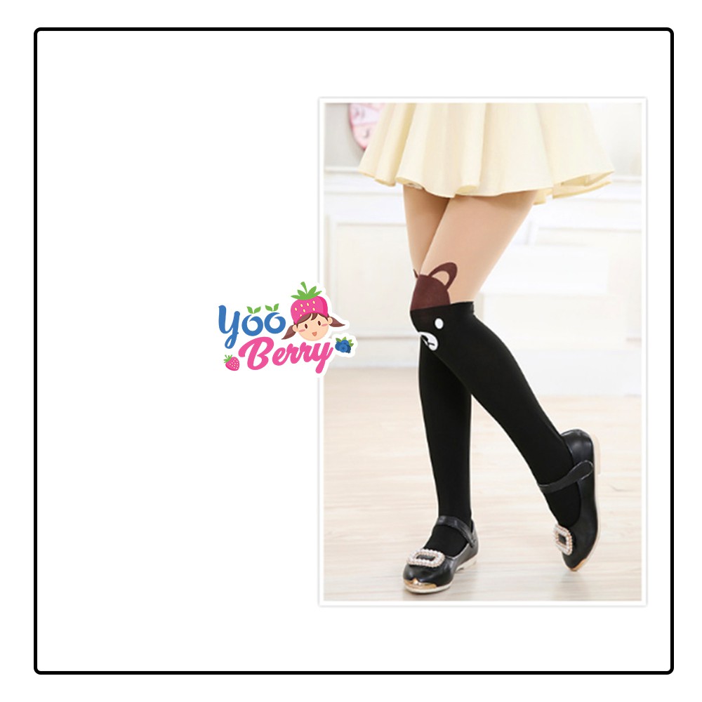 YooBerry Kids Pantyhose Stocking Legging Anak Perempuan Black Bear Berry Mart