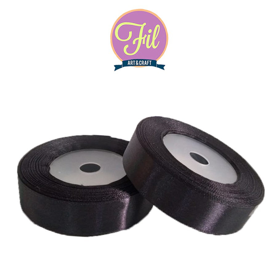 

Pita Satin HITAM 3.4 inch / Pita Kain 3.4" / Pita Satin 3.4inch