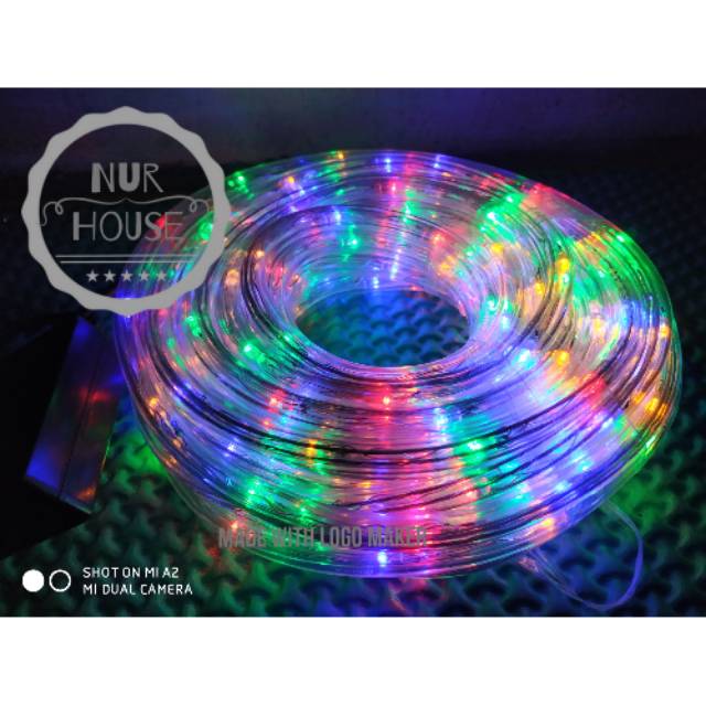 Lampu selang led rgb rope light 10 meter dengan 8 pengaturan kedip kedip waterproof