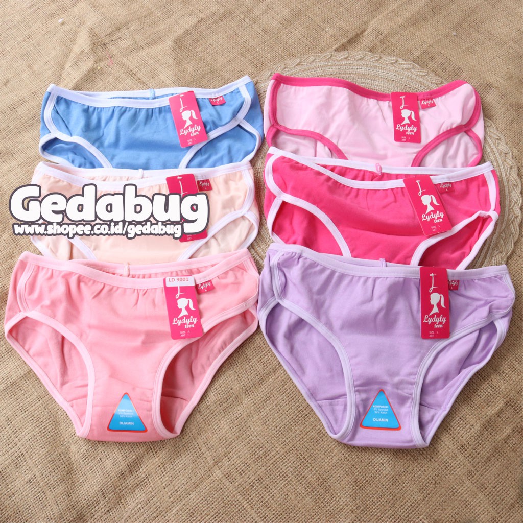 Celana Dalam Anak Lydyly 9001 Super Soft Cd Anak Wanita List Putih