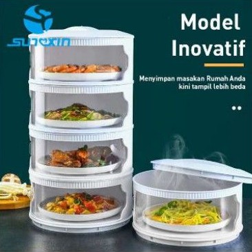 Tudung Saji Susun (Gelombang) 5 susun/ TUDUNG SAJI SUSUN/ RAK MAKANAN 5 SUSUN/ FOOD COVER TAHAN PANA