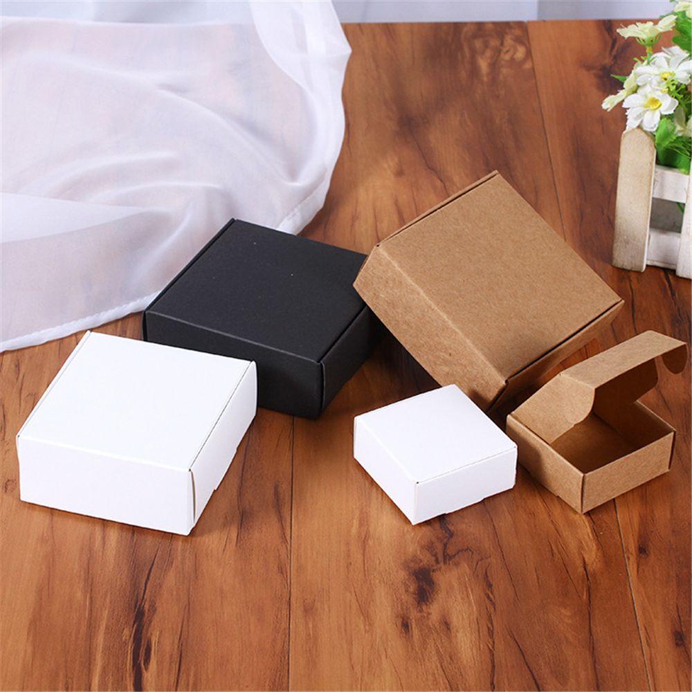 Solighter 10pcs Kotak Kertas Kraft Acara Pernikahan Perhiasan Hadiah Craft Candy Storage