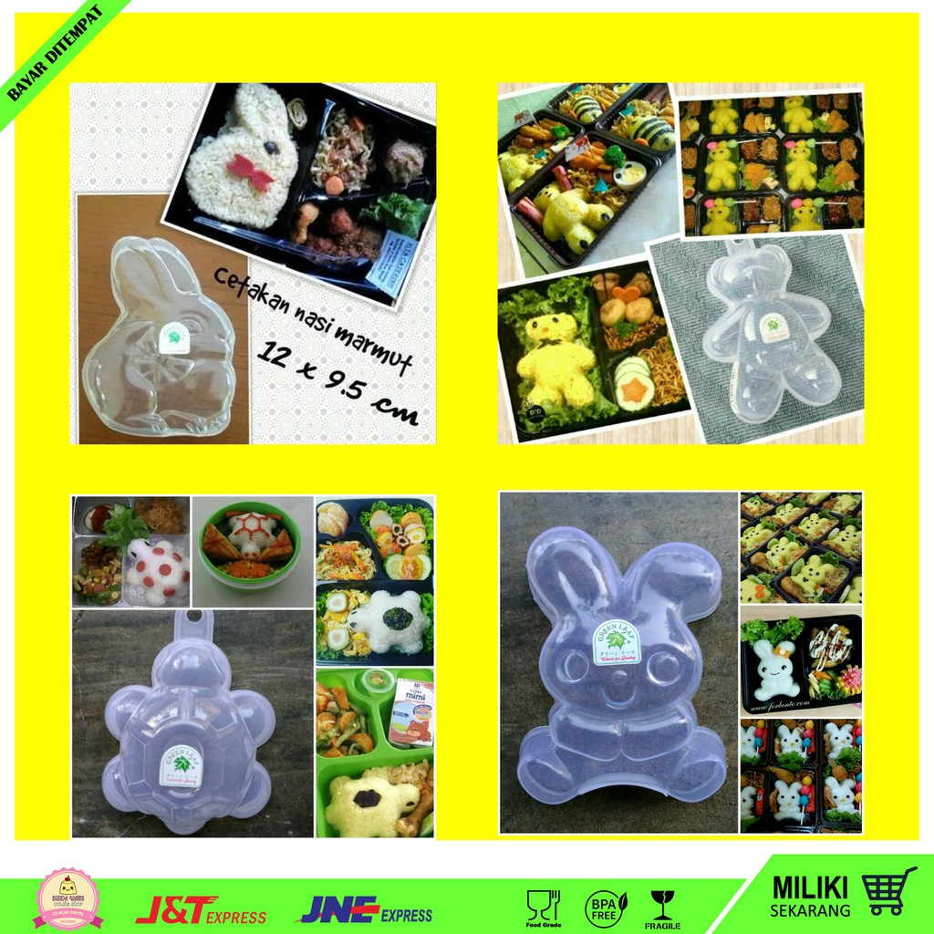 Cetakan nasi bento/kuning/agar/puding karakter