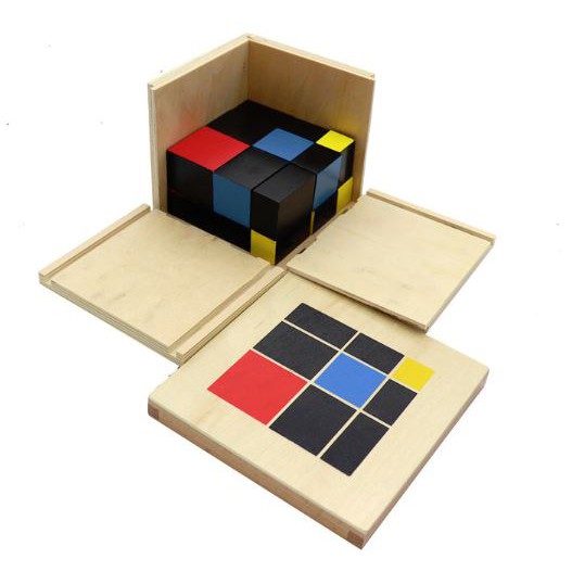 TweedyToys - Montessori Kotak Warna Besar - Montessori Trinomial Cube