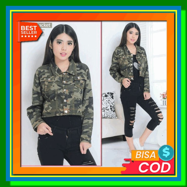 Jaket Crop Jeans Wanita Jaket Crop Jeans Premium Kualitas Impor Bisa Cod Trendy Masa Kini Premium Mo