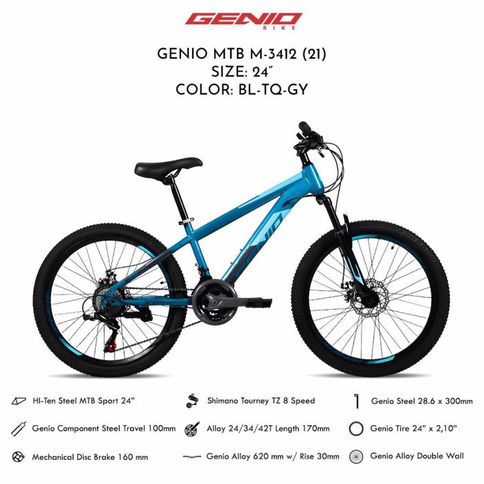 sepeda gunung 24 Genio MTB m 3412