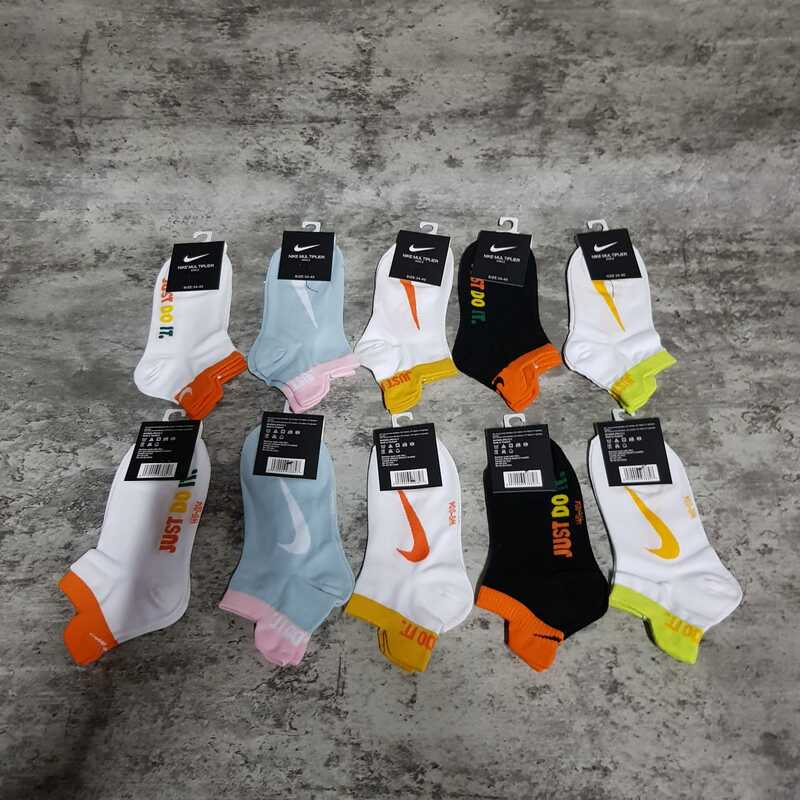 RYX - Lila Dott Kaos Kaki Bundle Wanita Fashion Casual Berisi 5 Pasang - Ori Import