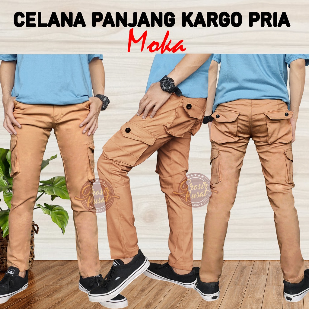 Celana Panjang Kargo Moka PDL Gunung Kempol Pria