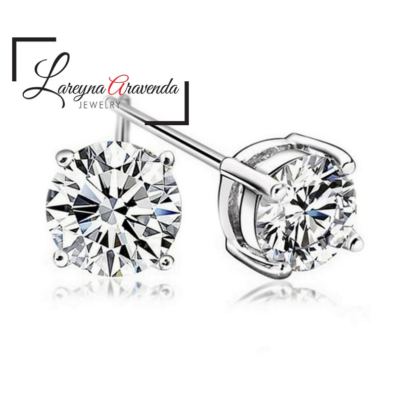 Anting Wanita Silver S925 Model Classic Diamond Crystal AT021