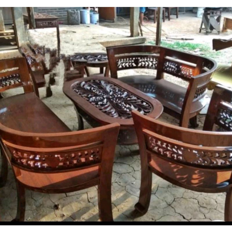 Kursi tamu cantik kayu jati kursi tamu cantik jati jepara kursi  minimalis cantik