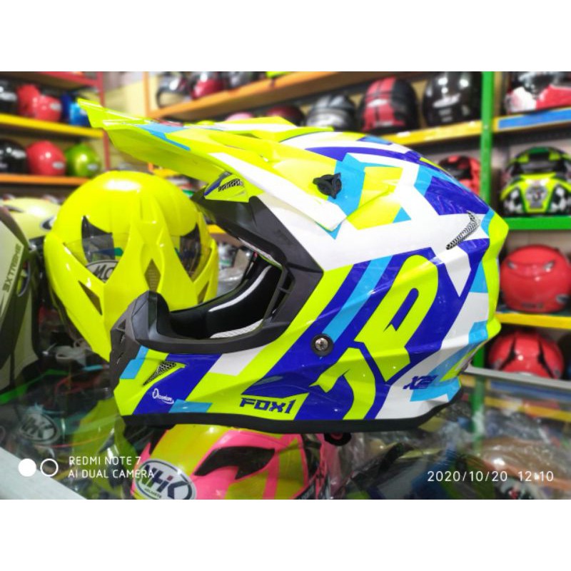 HELM JPX FOX-1 CROSS X29 YELOW FREE GOGLE