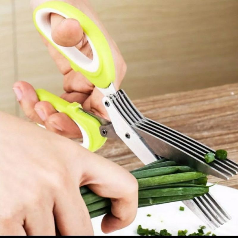 

Gunting 5 Lapis Kitchen Scissors Gunting Daun Bawang Sayur