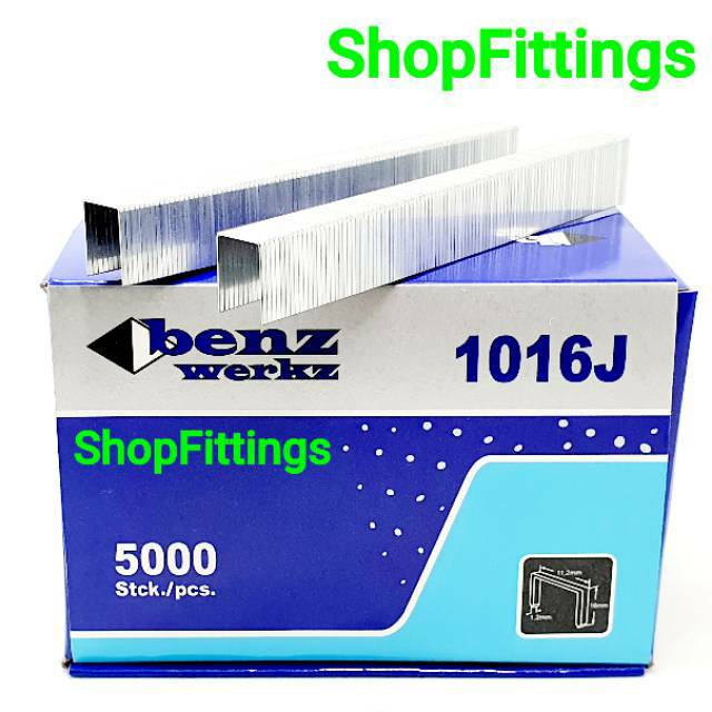 

Refill isi Staples 1016j 10 x 16 mm Air Stapler Gun 1022J Paku U isi 5000 pcs