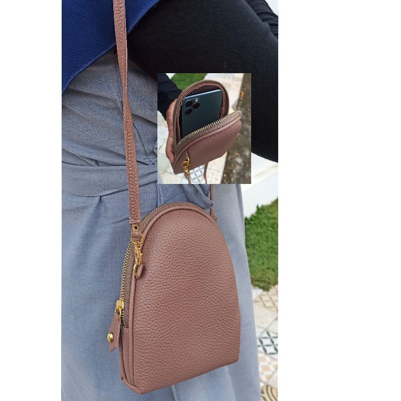CEKTOKOTATI12 - TAS HP SELEMPANG WANITA MINI SLING BAG MURAH BISA COD SIMPEL READY BAYAR DI TEMPAT-4