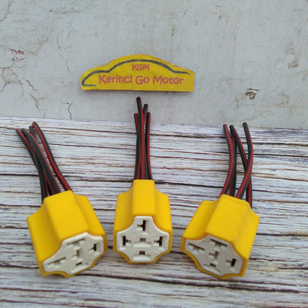 Soket Relay Keramik 4 kaki dan 5 kaki Kabel - Soket Relay K4 K5 Kabel