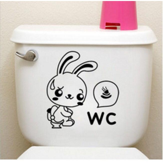 

STIKER/STICKER TOILET KELINCI LUCU