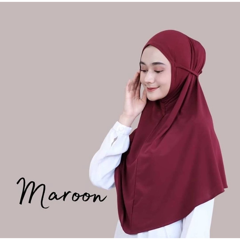 (BISA COD) Hijab Bergo Jersey Tali Instan Jersey Premium