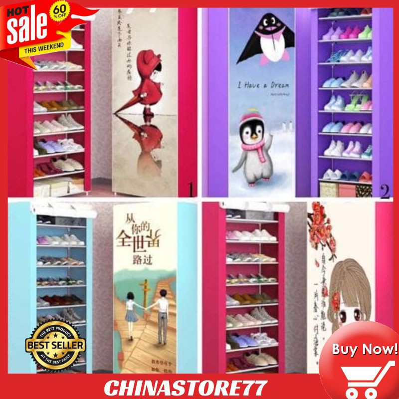 Rak Tempat Sepatu Portable Multifungs rak Sepatu Susun Rak Tempat Sepatu Portable Multifungs rak Sepatu Susun
