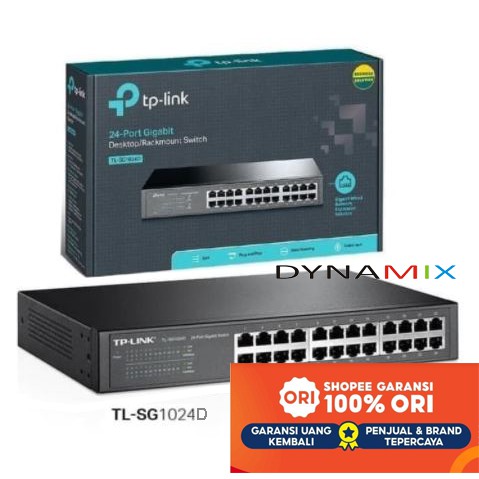 TP-Link TL-SG1024D 24-port Gigabit Switch Desktop Rackmount Steel Case | TPLINK Switch Hub 24 port GARANSI RESMI