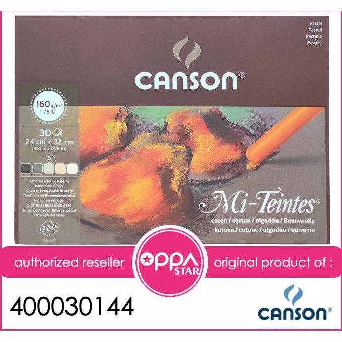 

Canson Mi-Teintes 160g 24x32 30s #144 - Kertas Gambar Watercolor ---READY---