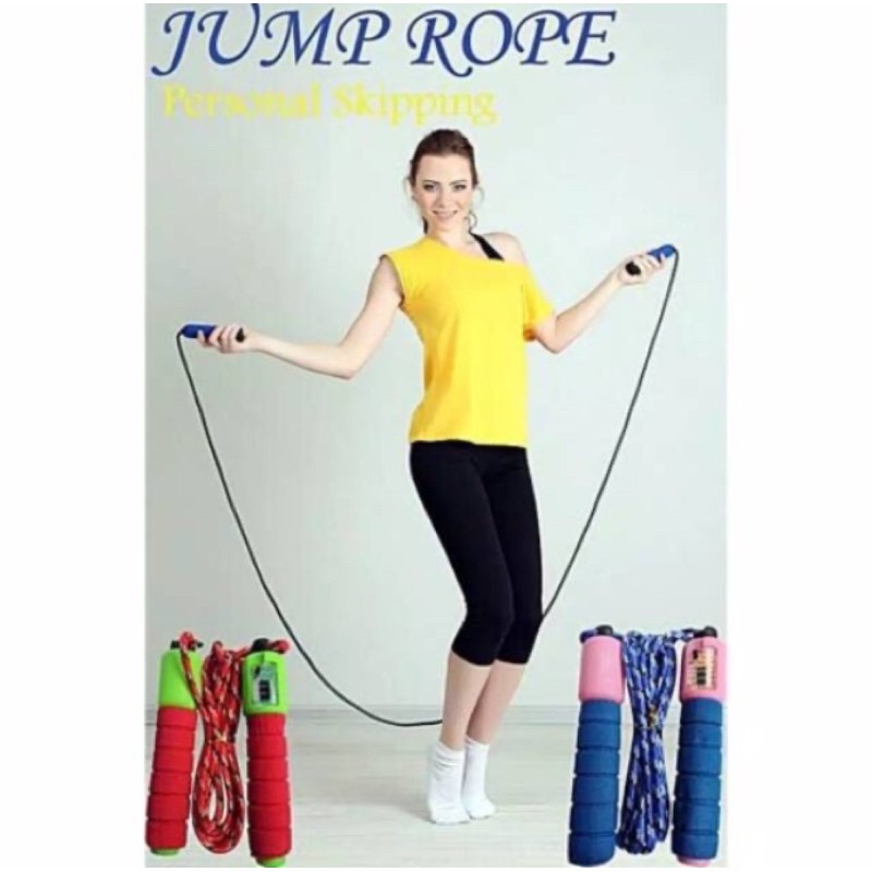 Tali lompat jump rope skipping soft handle skiping olahraga