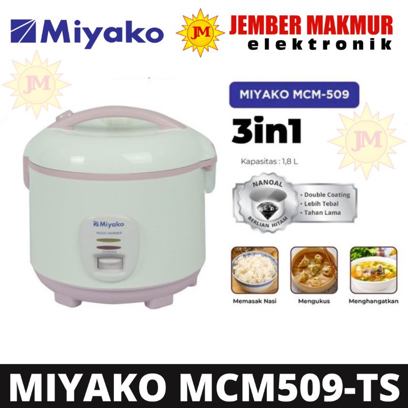 MAGIC COM / RICE COOKER MIYAKO MCM509TS / MCM 509 TS / MCM-509 TS [1,8 LITER]