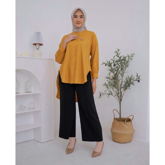 Blouse nirina ori by diana fashion kemeja wanita polos toyobo premium cewe ukuran m l xl casual ootd