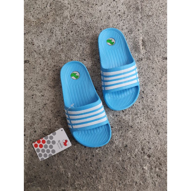 SANDAL ANAK LAKI KOMIN 035 GARIS SELOP KARET RINGAN ANTI AIR