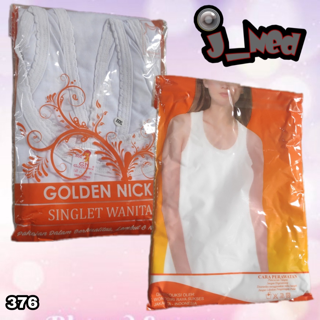 J376 - TANKTOP WANITA DEWASA JUMBO GOLDEN NICK XXXL