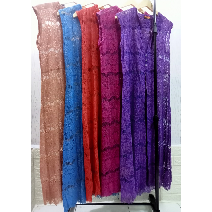 Outer Brokat Tanpa Lengan Outer Kondangan Cardigan Brokat Cardigan Wanita Cardigan Kondangan Outer W