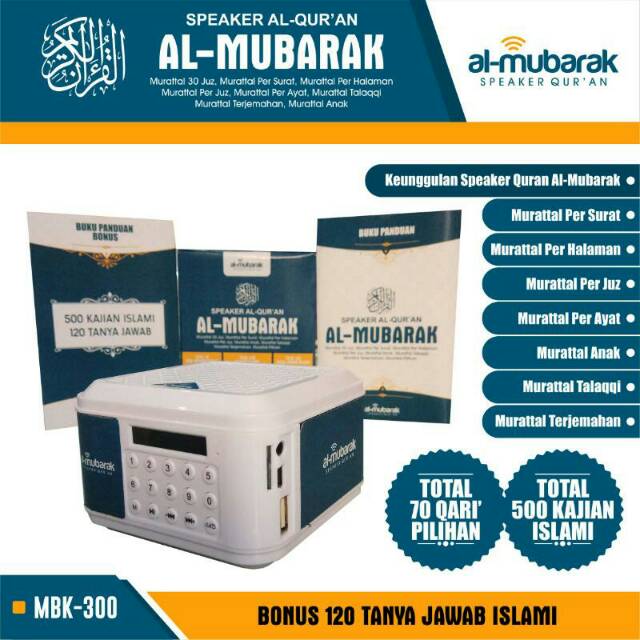 Speaker qur'an Al Mubarak mbk 300-16Gb