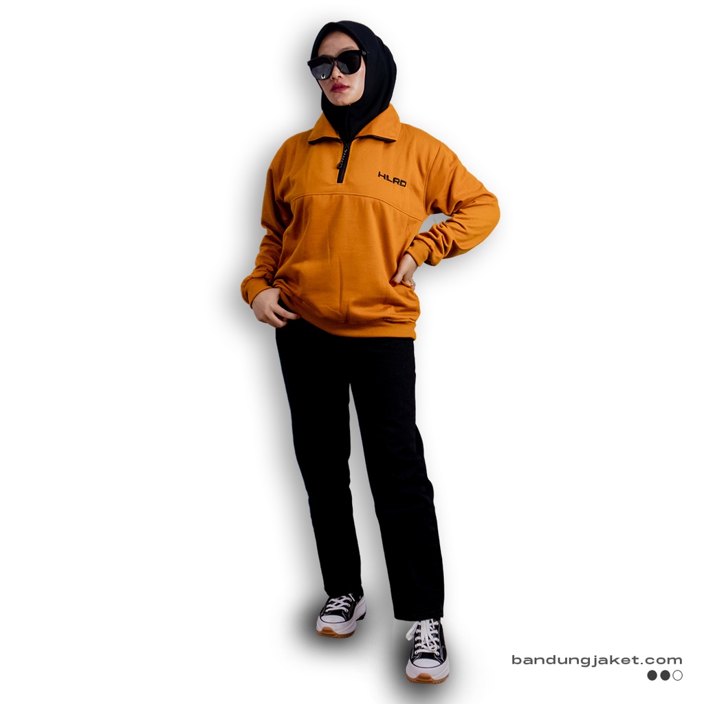 Holyrider Turtleneck Zipper  Mustard Blue Nevy II Sweater kerah tinggi trendy