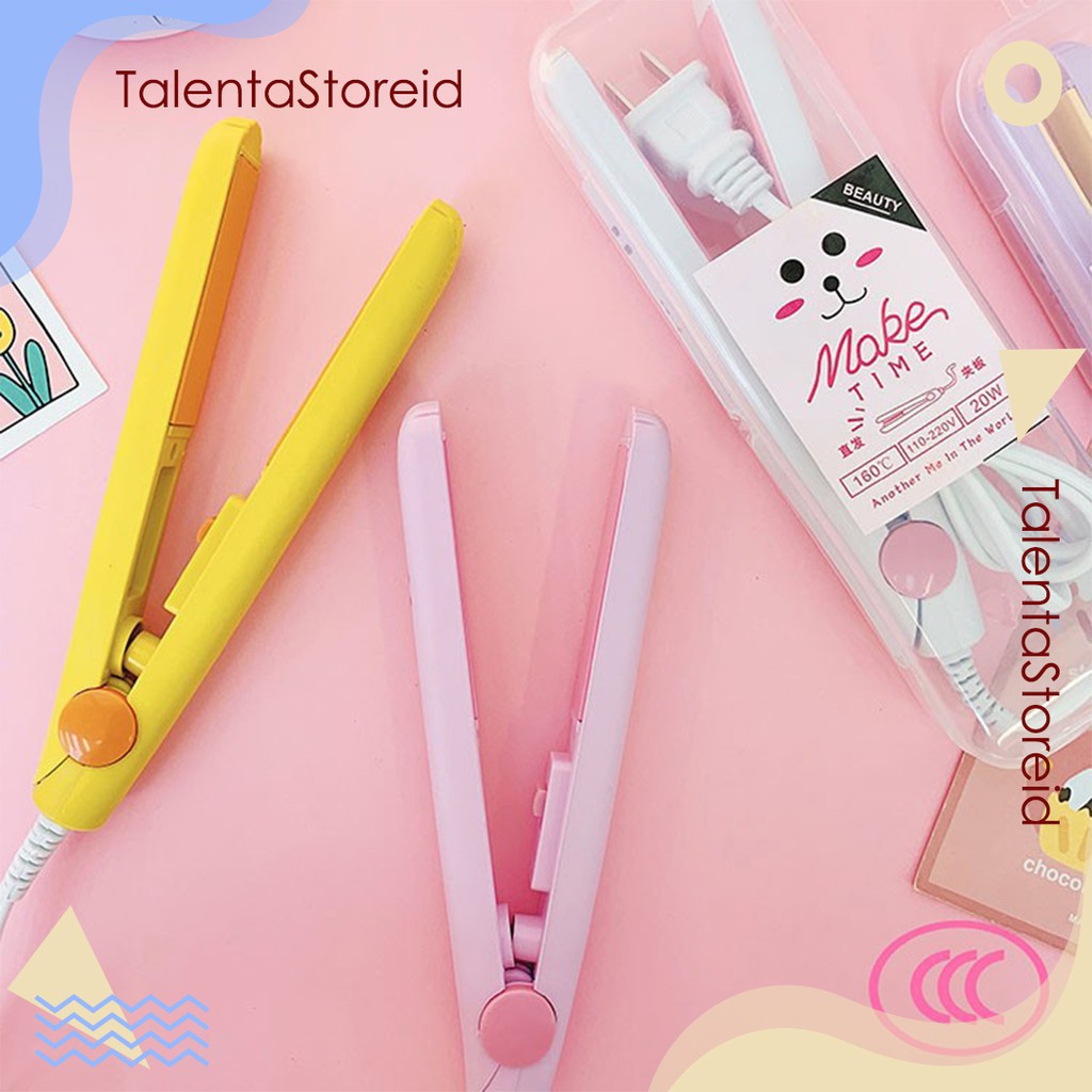 Catok Rambut Lurus Hair Straightener Iron For Travelling Catok Rambut 2in1