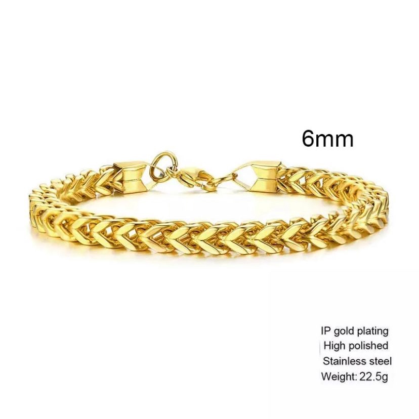 [Bayar di Tempat] Gelang Pria Rantai Titanium Asli Original Kode LM 02