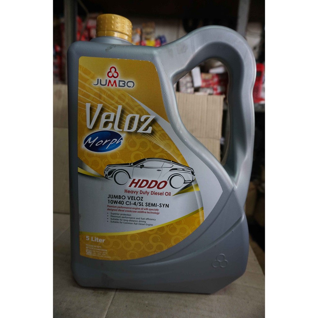 Jumbo Veloz Morph HDDO 10w40 CI-4 / SL Semi Synthetic Galon 5 Liter
