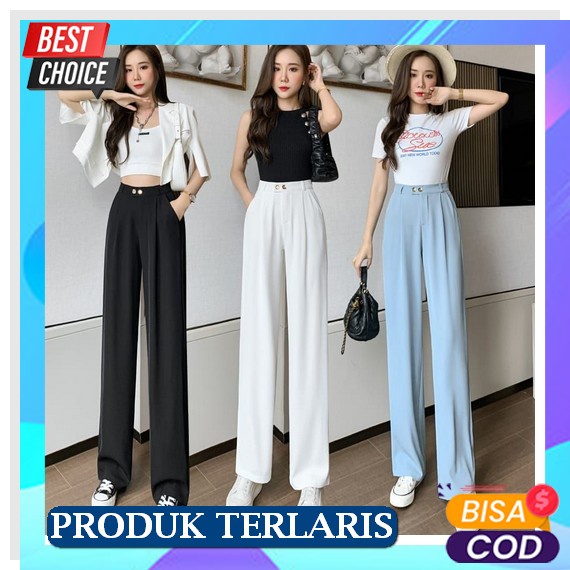 Grosir Viona Kulot = Kulot Terbaru /Kulot Ribon Pants / Celana Kulot Tali Bahan Crepe Buruan NewCela