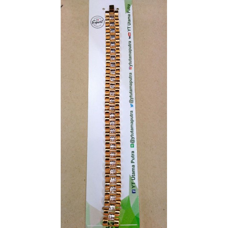 Gelang emas kadar 375 model rantai jam tangan