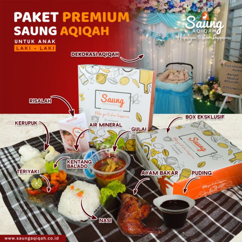 

PAKET PREMIUM AQIQAH ANAK LAKI-LAKI 120 BOX