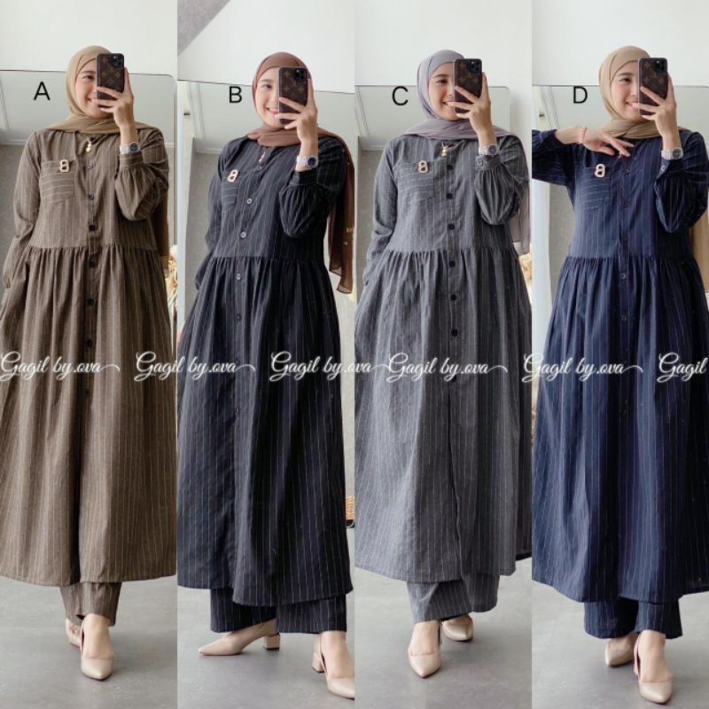 STELAN CHANAYA BY GAGIL SETELAN TUNIK ORIGINAL SET TUNIK KULOT